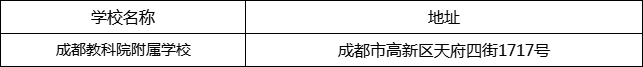 成都市成都教科院附屬學(xué)校地址在哪里？