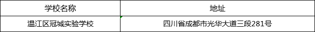 成都市溫江區(qū)冠城實(shí)驗(yàn)學(xué)校地址在哪里？