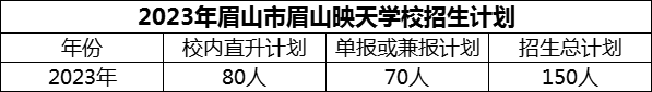 2024年眉山市眉山映天學(xué)校招生計(jì)劃是多少？