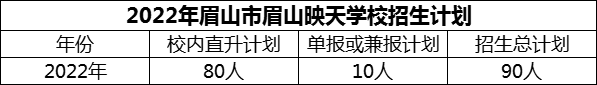2024年眉山市眉山映天學(xué)校招生計(jì)劃是多少？