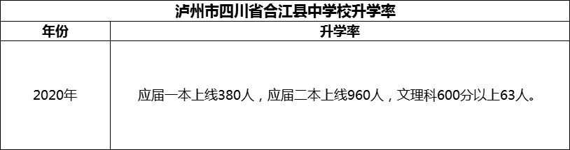 2024年瀘州市四川省合江縣中學(xué)校升學(xué)率怎么樣？